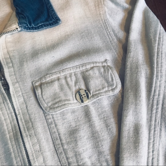 𝐕𝐈𝐍𝐓𝐀𝐆𝐄 Linen & Denim Jacket - Picture 6 of 9